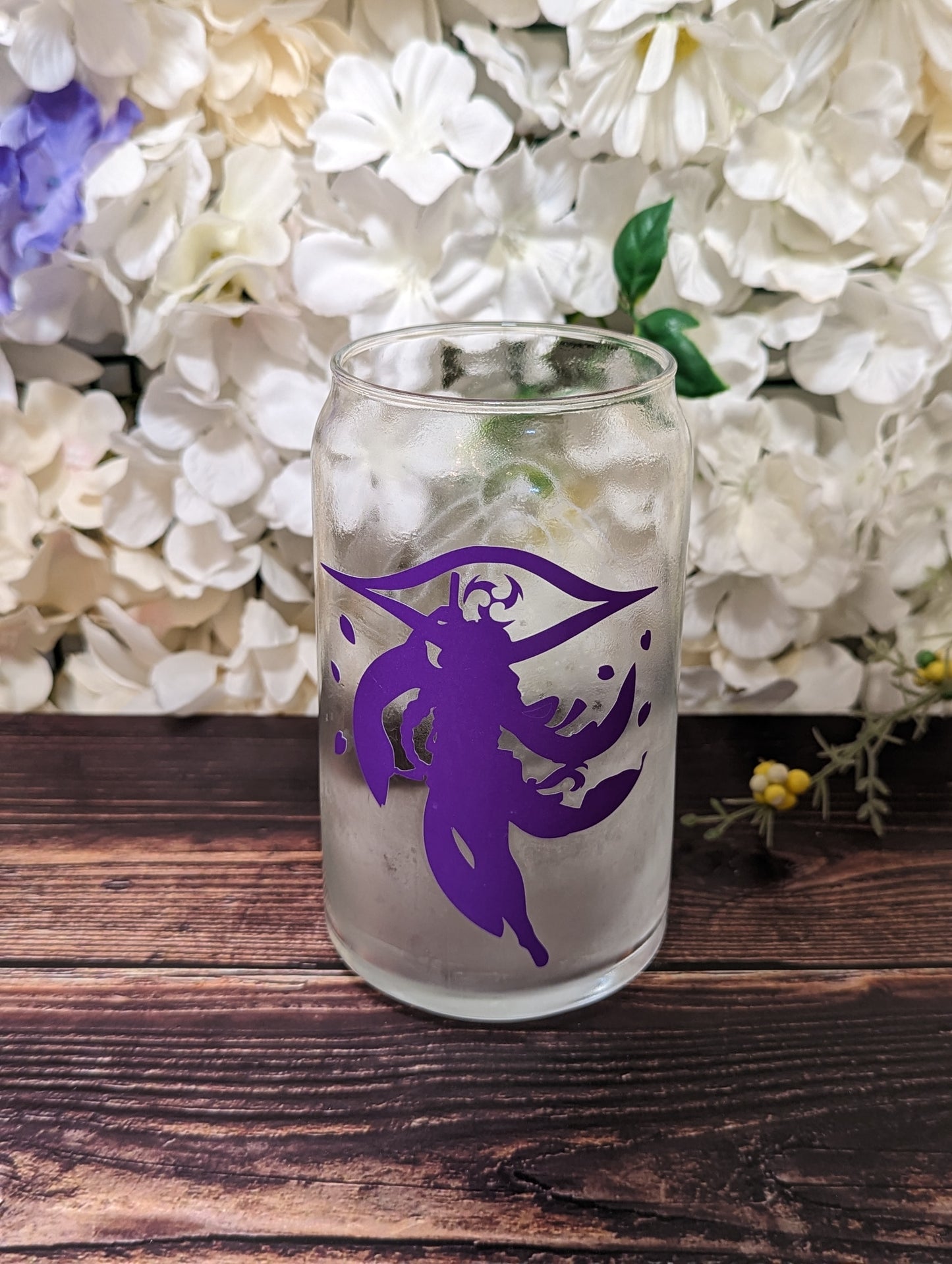 Raiden Shogun Burst Constellation Color Changing Glass Cup 16oz