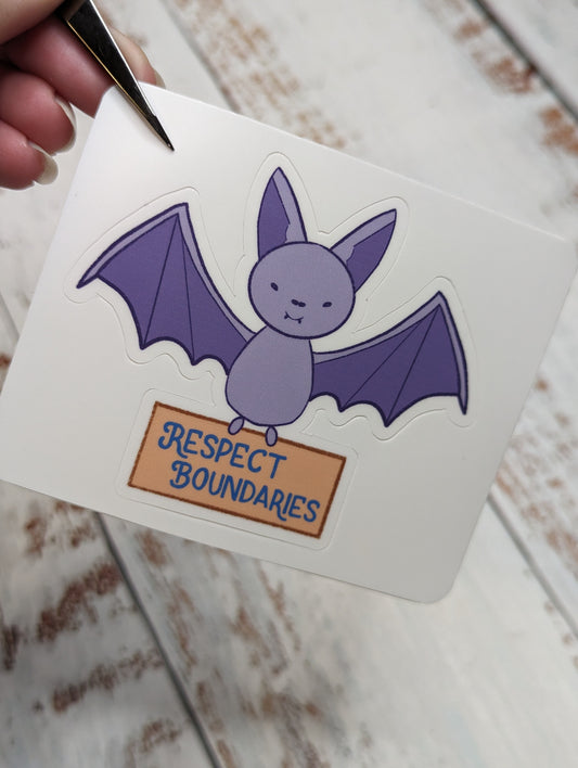 Bat Respect Boundaries Sticker