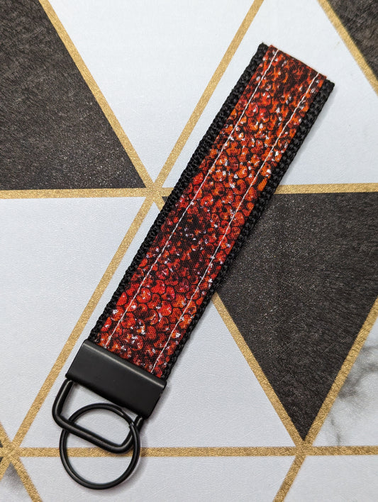 Red Dragon Scale Keychain Strap