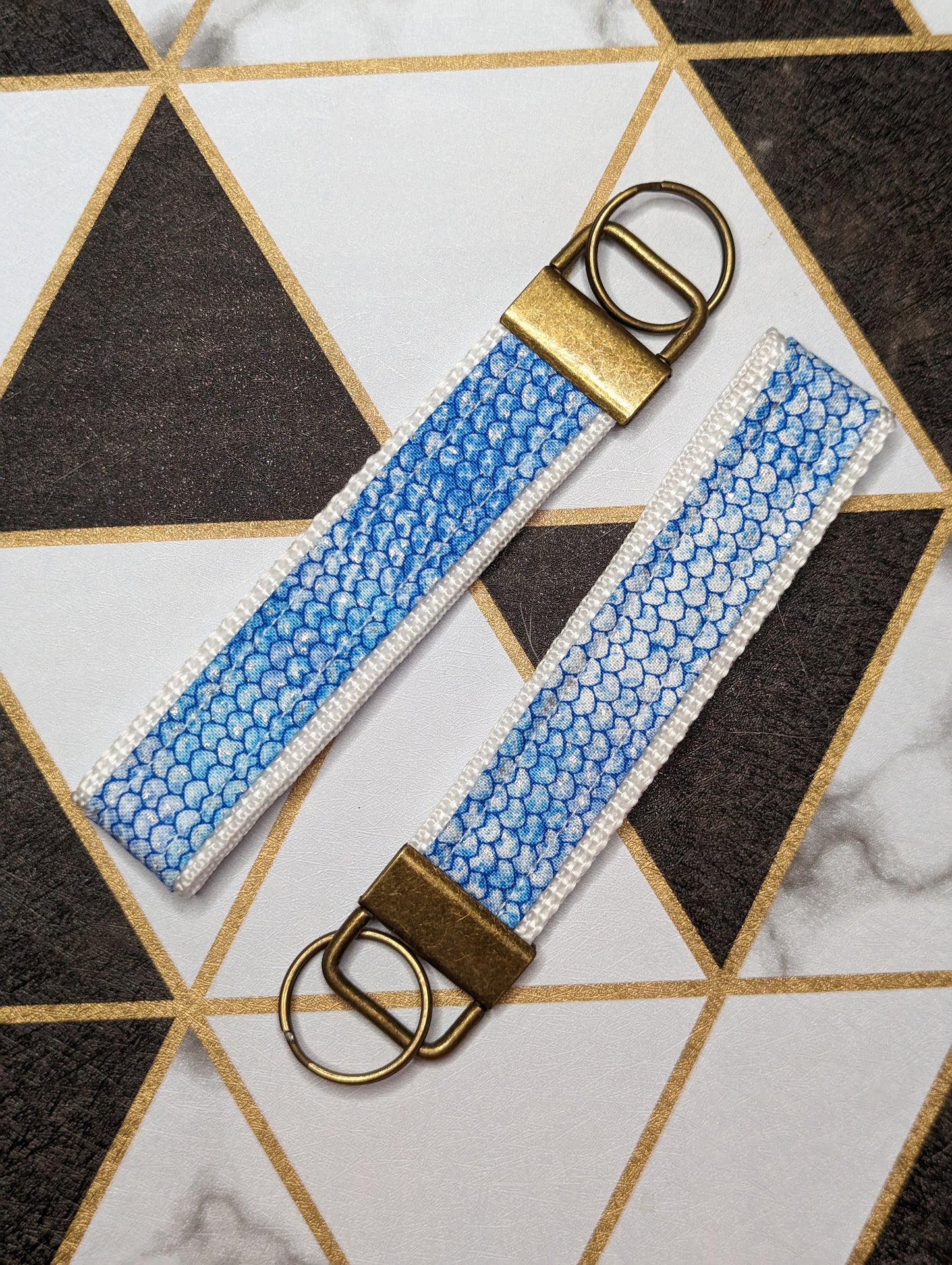 Blue Dragon Scale Keychain Strap