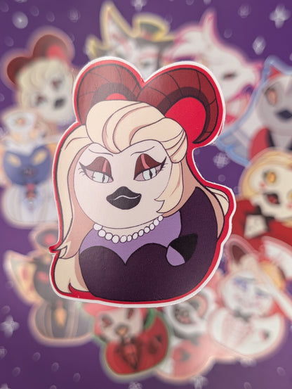 Hellish Hotel Duck Stickers