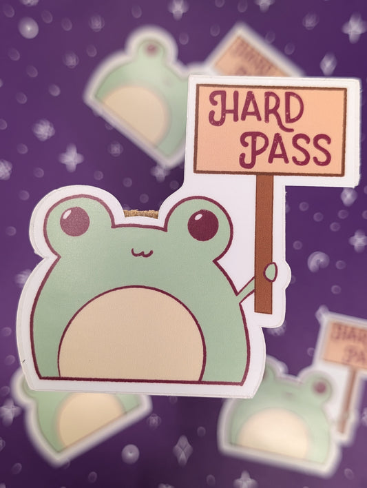 Frog Hard Pass Sticker