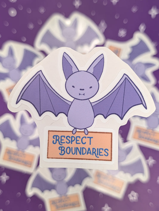 Bat Respect Boundaries Sticker