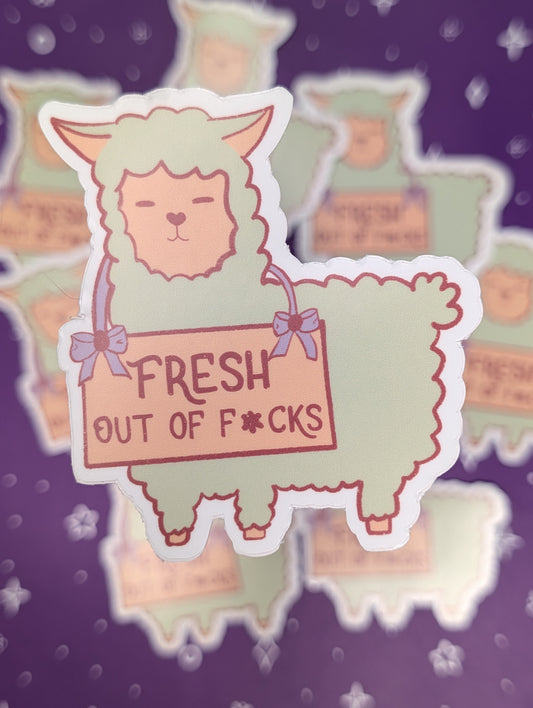 Alpaca Fresh Out Sticker