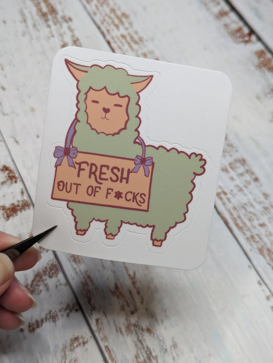 Alpaca Fresh Out Sticker