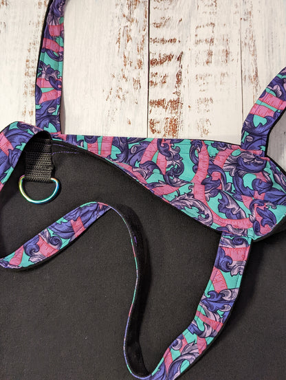 Pink and Purple Sewing Tape Reversible Canvas Tote Bag