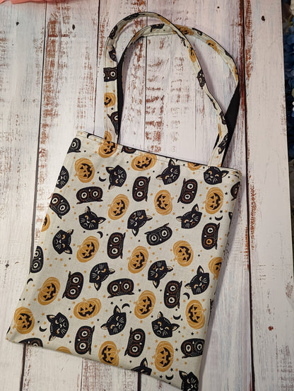 Halloween Reversible Canvas Tote Bag