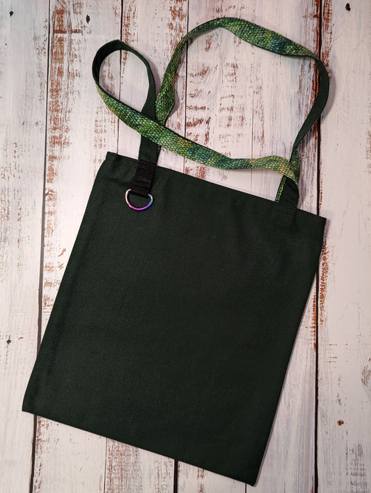 Green Scale Reversible Canvas Tote Bag