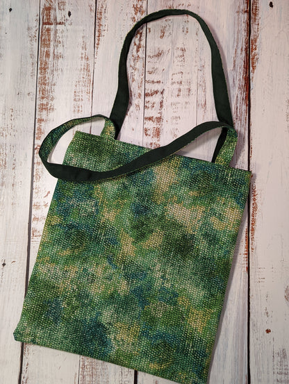 Green Scale Reversible Canvas Tote Bag