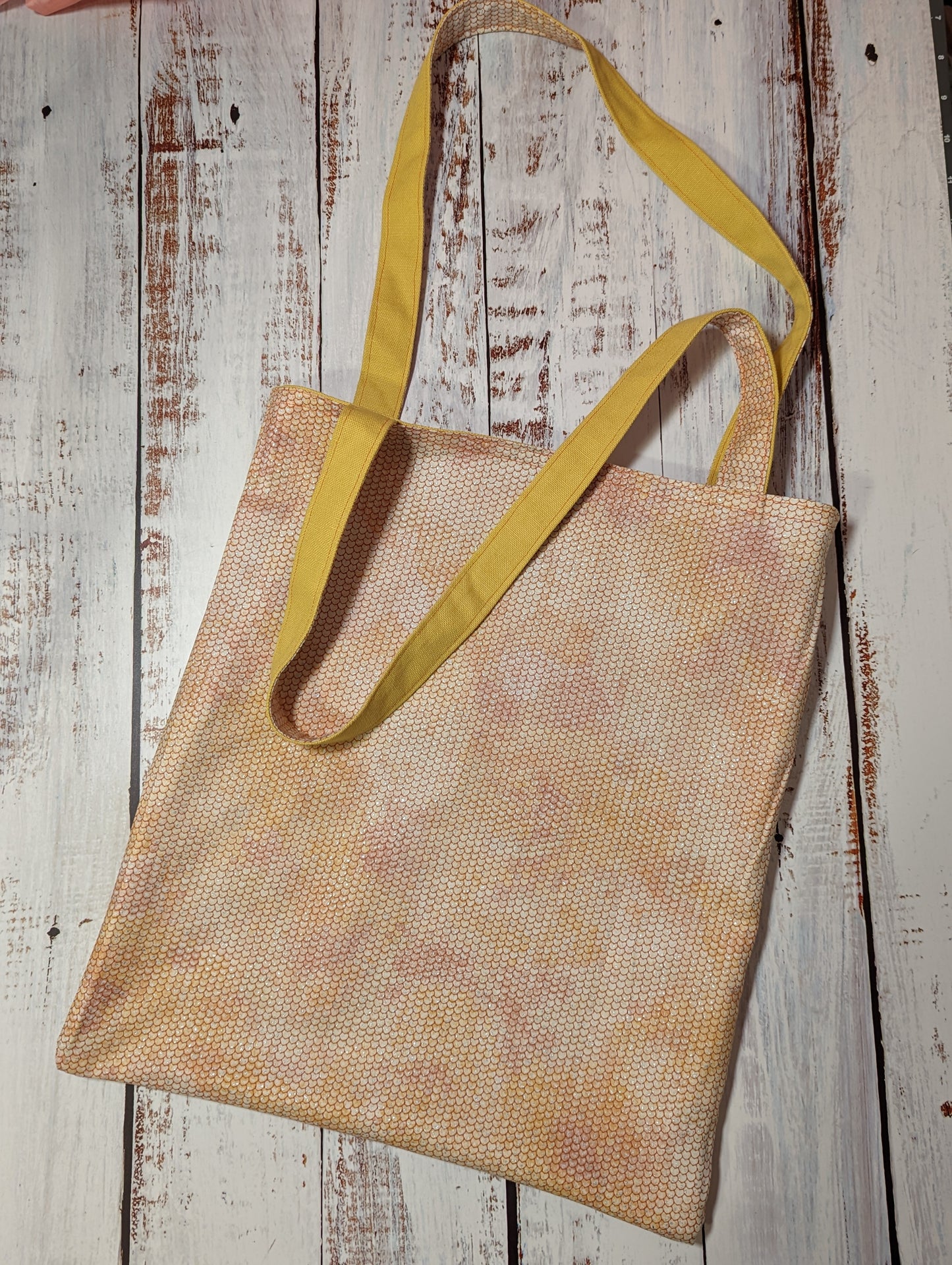 D20 Orange Scale Pocket Tote Bag