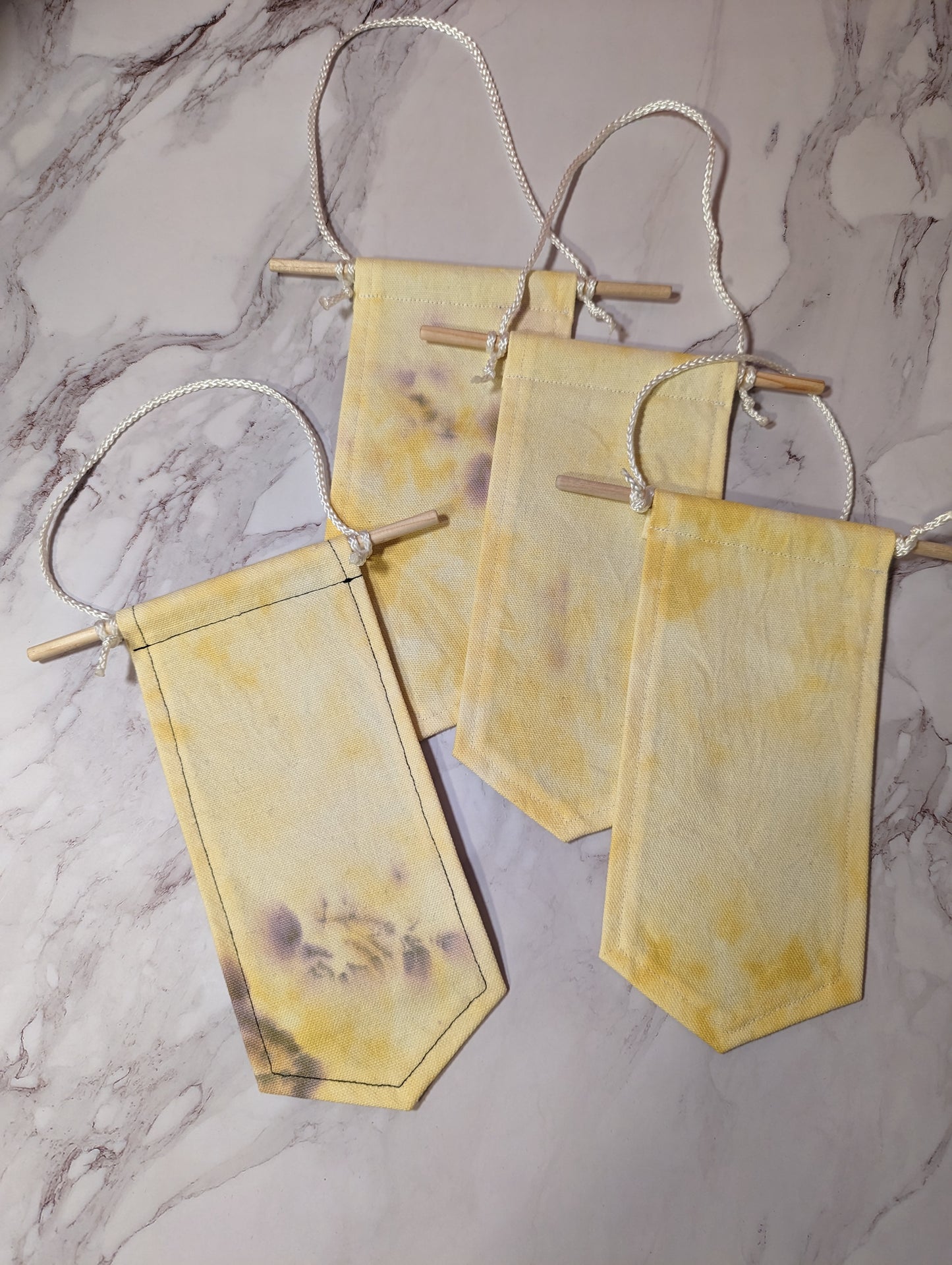 Yellow Tie Dye Enamel Pin Banner - Small