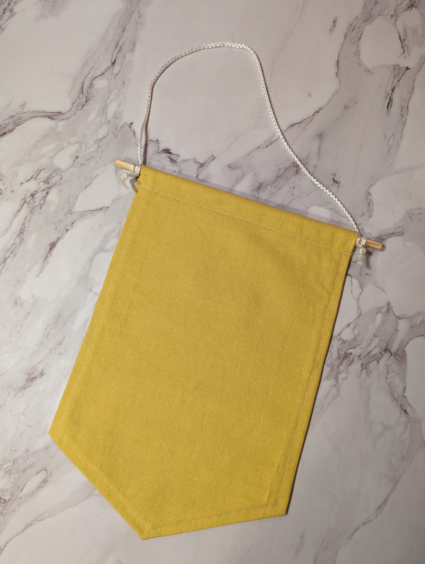 Yellow Enamel Pin Banner - Large